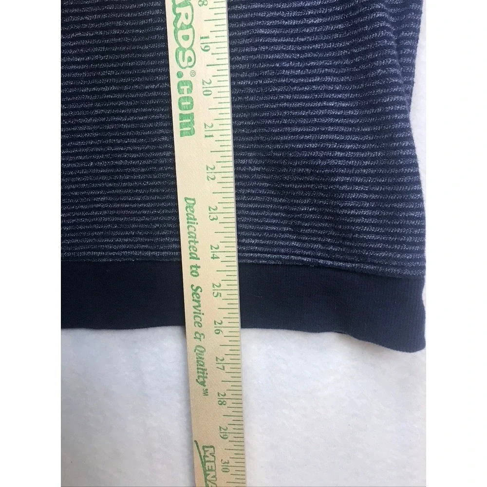 Banana‎ Republic Mens Blue Stripe Crew Neck Raglan Sleeve Pocket Sweatshirt M